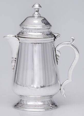 Silverplate Hollowware Syrup Pitcher with Hinged Lid