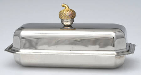 Silverplate Hollowware 1/4 Pound Covered Butter Dish