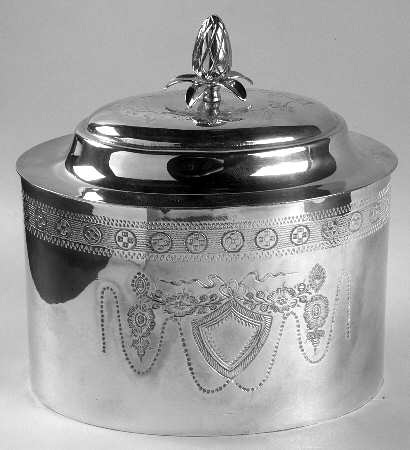 Silverplate Hollowware Biscuit Box with Lid