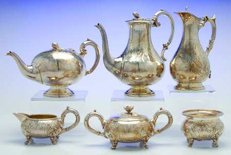 Silverplate Hollowware 6 Piece Tea Set (PCP, PTP, PCR, PSU, PWB, PPITHM)