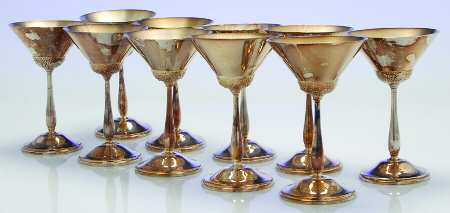 Silverplate Hollowware Wine Goblet - Set of 10