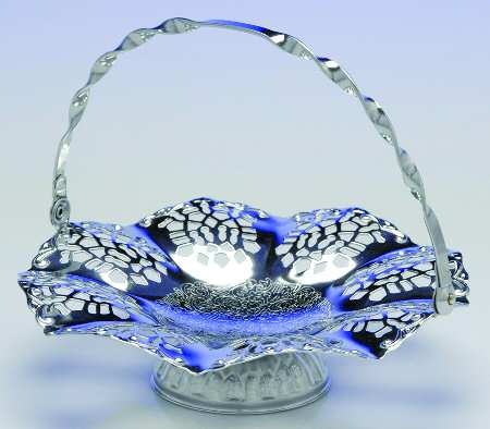 Silverplate Hollowware 6" Handled Bon Bon Bowl