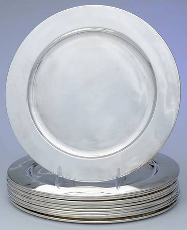 Silverplate Hollowware (Set of 12) Dinner Plate