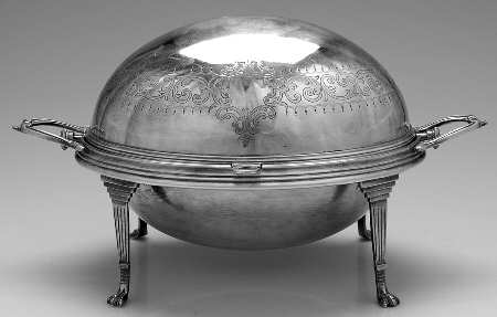 Silverplate Hollowware Large Breakfast Server with Revolving Top