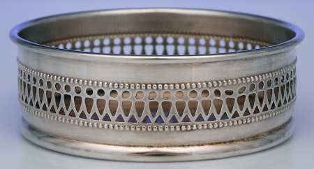 Silverplate Hollowware Wine Bottle Coaster