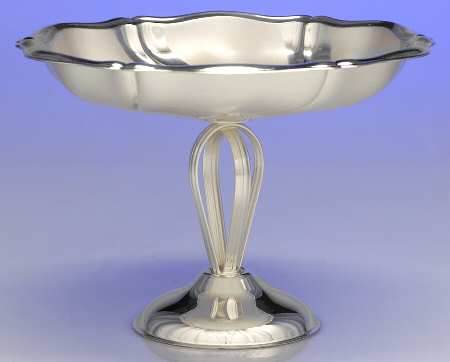 Silverplate Hollowware Round Compote (Height X Width)