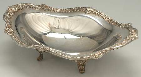 Silverplate Hollowware Oval Footed Centerpiece
