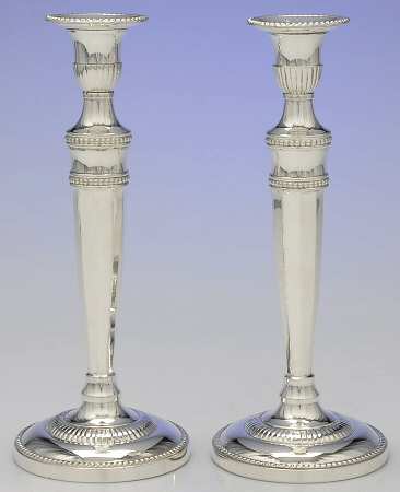 Silverplate Hollowware Pair of 10" Candlesticks