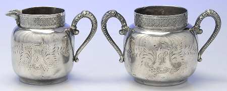Silverplate Hollowware Creamer & Open Sugar Set