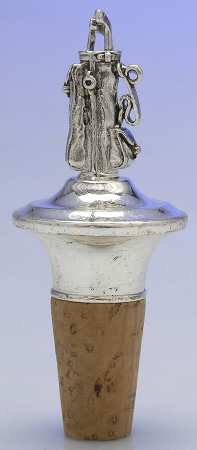 Silverplate Hollowware Cork Wine Stopper