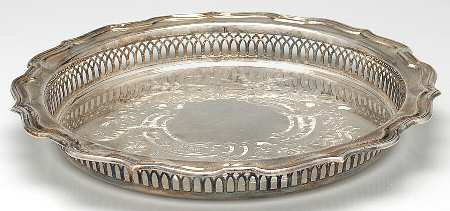 Silverplate Hollowware 12" Gallery Tray