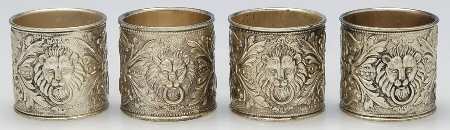 Silverplate Hollowware Napkin Ring - Set of 4