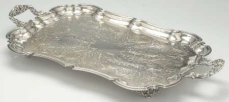 Silverplate Hollowware 19" Waiter Tray