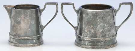 Silverplate Hollowware Creamer & Open Sugar Set