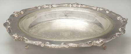 Silverplate Hollowware Pie Plate & Glass Liner