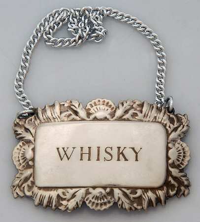 Silverplate Hollowware Decanter Label
