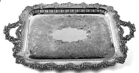 Silverplate Hollowware 22" Waiter Tray