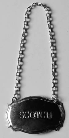 Silverplate Hollowware Decanter Label