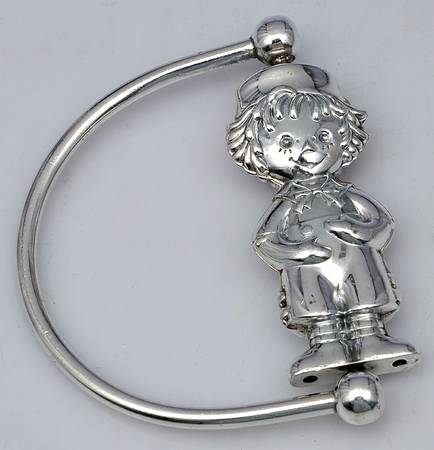 Silverplate Hollowware Baby Rattle