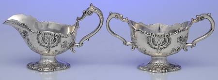 Silverplate Hollowware Creamer & Open Sugar Set