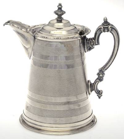 Silverplate Hollowware Water Pitcher with Hinged Lid