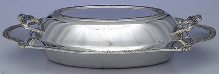 Silverplate Hollowware 13" Oval Double Vegetable