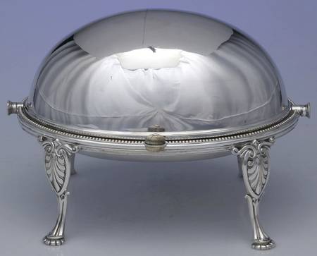 Silverplate Hollowware Oval Roll Top Vegetable Bowl