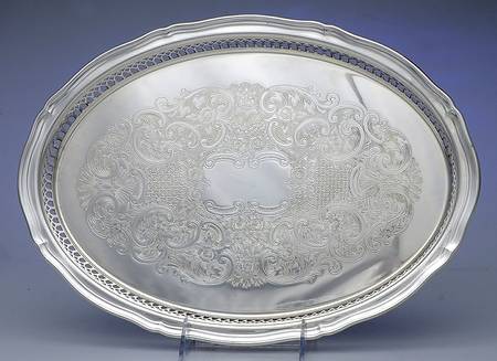 Silverplate Hollowware 14" Gallery Tray