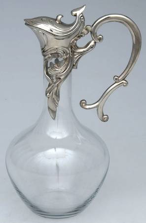 Silverplate Hollowware Water Pitcher with Hinged Lid