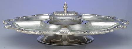 Silverplate Hollowware 7 Piece Lazy Susan