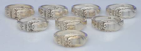 Silverplate Hollowware Napkin Ring - Set of 8