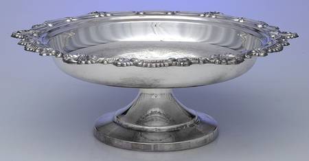 Silverplate Hollowware Footed Pie Serving Plate