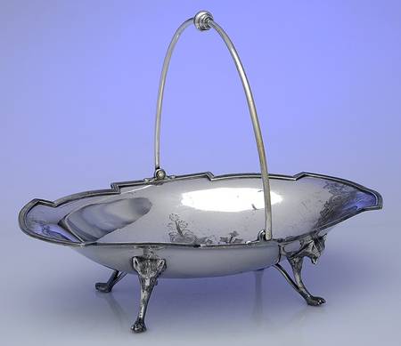 Silverplate Hollowware 11" Handled Oval Footed Centerpiece