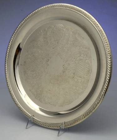 Silverplate Hollowware 12" Round Tray