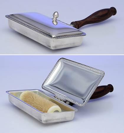 Silverplate Hollowware Silent Butler with Brush
