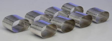 Silverplate Hollowware Napkin Ring - Set of 8