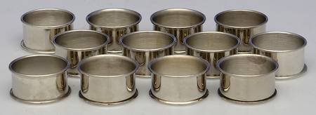 Silverplate Hollowware Napkin Ring - Set of 12