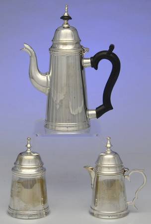 Silverplate Hollowware 3 Pc Demi Coffee Set
