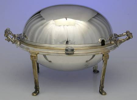 Silverplate Hollowware Small Ovall Roll Top Vegetable