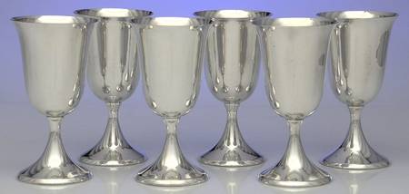 Silverplate Hollowware Water Goblet - Set of 6