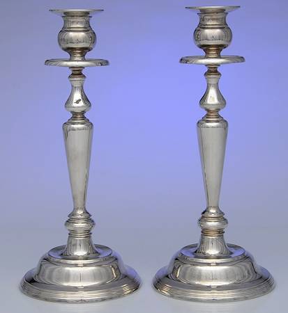 Silverplate Hollowware Pair of 11" Candlesticks