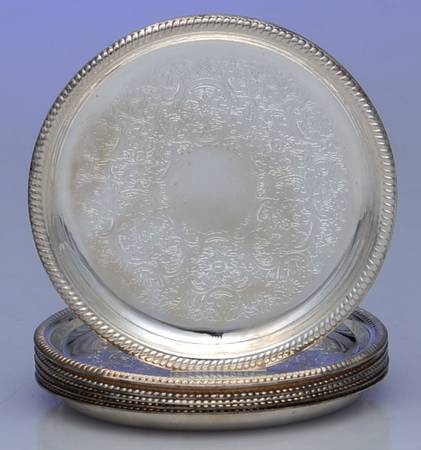 Silverplate Hollowware Coaster - Set of 6