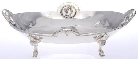 Silverplate Hollowware 11" Oval Footed Centerpiece