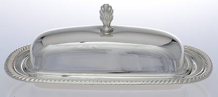 Silverplate Hollowware 1/4 Pound Covered Butter Dish