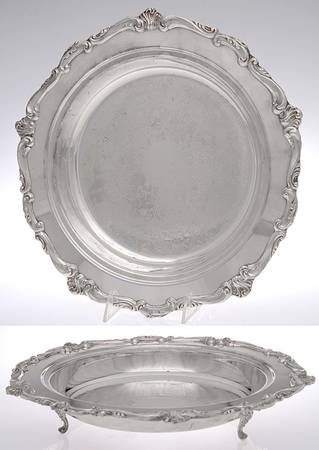 Silverplate Hollowware Footed Pie Plate