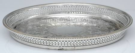 Silverplate Hollowware 15" Gallery Tray