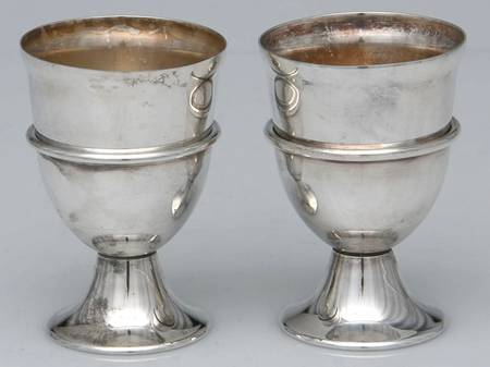 Silverplate Hollowware (Set of 2) Egg Cups with Liners