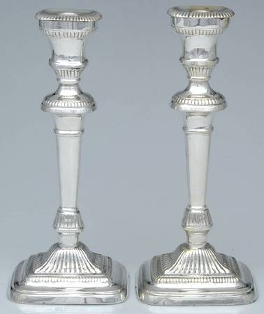 Silverplate Hollowware Pair of 12" Candlesticks