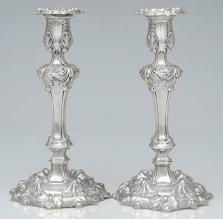 Silverplate Hollowware Pair of 9" Candlesticks