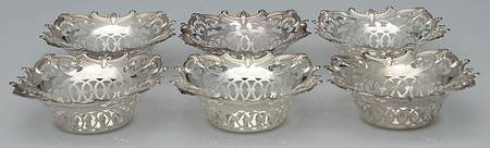 Silverplate Hollowware Nut Dish - Set of 6